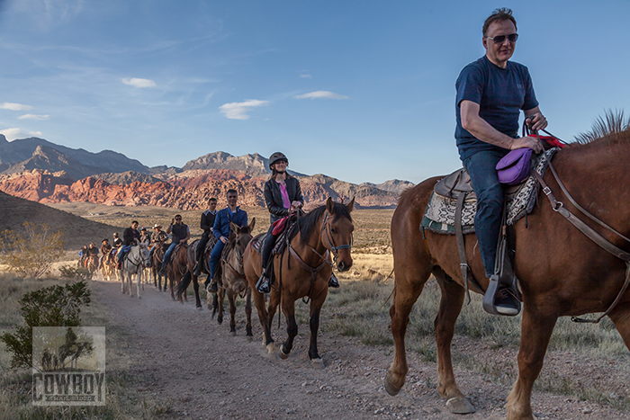 Cowboy Trail Rides - Large group of riders on the trail